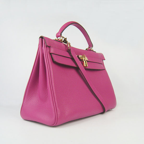 High Quality Hermes Kelly 35cm Togo Leather Bag Peach 6308